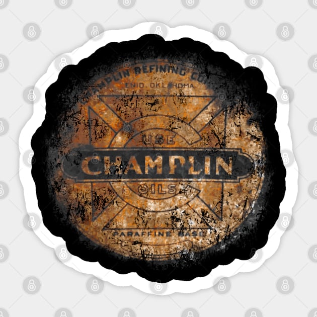 Champlin vintage motor oil Sticker by Midcenturydave